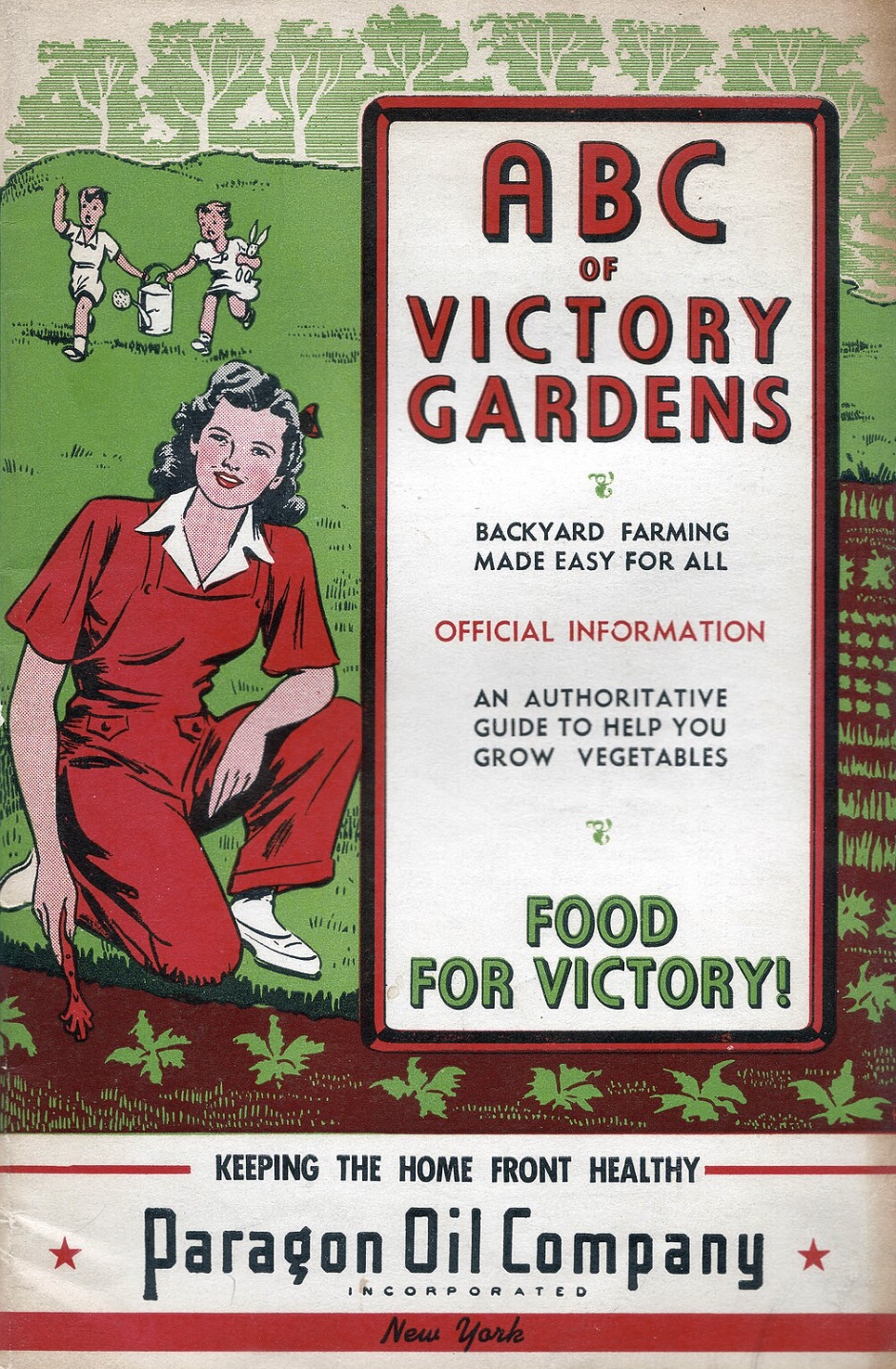 "ABC of Victory Gardens" cover page created by artist D.H. Bedford 